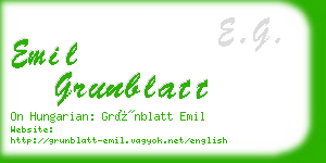emil grunblatt business card